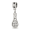 Sterling Silver Tennis Racket Dangle Bead