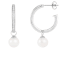 7.5-8mm White Cultured Freshwater Pearl and Cubic Zirconia Rhodium Over
Sterling Silver Earrings