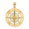 14K Yellow Gold Nautical Compass Charm