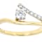 Sparkling Lab-Grown Diamond Halo Ring In 14K Gold Over Sterling Silver