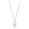 8-8.5mm Button White Freshwater Pearl Sterling Silver Pendant with Chain