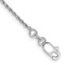 Rhodium Over 10k White Gold 1.15mm Diamond-Cut Rope Link Bracelet