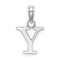 Rhodium Over 14k White Gold Polished Block Letter Y Initial Pendant
