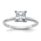Rhodium Over 14K White Gold 1 ct. D E F Pure Light Princess Moissanite
Solitaire Ring