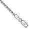 Rhodium Over 14k White Gold 1.7mm Diamond-Cut Spiga Link Bracelet