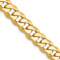 14k Yellow Gold 8.5mm Solid Flat Beveled Curb 22 Inch Chain