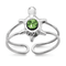 Rhodium Over Sterling Silver Cubic Zirconia Turtle Toe Ring
