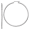 Rhodium Over 14k White Gold Satin and Diamond-Cut 2 3/16" Round
Hoop Earrings