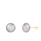 14k Yellow Gold 10-11mm Gray Freshwater Pearl Stud Earrings