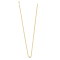 14K Yellow Gold with White Rhodium Diamond Curb 18 Inch Necklace