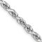 Rhodium Over 14k White Gold 3.35mm Solid Diamond-Cut Quadruple Rope 18
Inch Chain