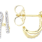 Diamond J-Hoop Earrings