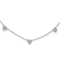 Rhodium Over Sterling Silver with Cubic Zirconia Hearts 16-inch with
2-inch Extension Necklace