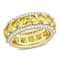 Yellow Sapphire and Diamond 14K Yellow Gold Ring 5.37ctw