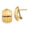 14k Yellow Gold Polished Ribbed Stud Earrings