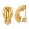 14k Yellow Gold Polished and Satin Omega Clip Non-pierced Earrings