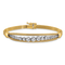 14K Two-tone Polished and Diamond-cut Beaded Fancy Bracelet