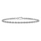 Rhodium Over 10k White Gold 3mm Diamond-Cut Quadruple Rope Link Bracelet