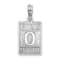 Rhodium Over Sterling Silver Polished 0 Mile Marker Key West Pendant
