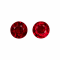 Ruby 4.6mm Round Matched Pair 0.85ctw