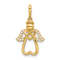 14K Yellow Gold Polished Cubic Zirconia Angel Pendant
