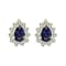 0.70ctw Sapphire and Diamond Earrings in 14k Yellow Gold