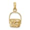 10K Yellow Gold 2D Textured Nantucket Basket Charm