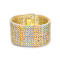 CZ Mesh Link Bracelet In 14K Gold Over Brass
