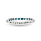0.50ctw Irradiated Blue Diamond Band in 14k White Gold