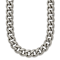 Titanium 10mm Solid Polished Curb 24 Inch Chain