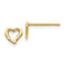 14k Yellow Gold Children's 5mm Heart Stud Earrings
