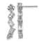 Rhodium Over Sterling Silver Fancy Multi-cut Cubic Zirconia Post Dangle Earrings