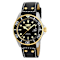 Invicta Pro Diver 43mm Black Dial Leather Band Quartz Watch