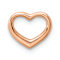 14k Rose Gold Polished Heart Chain Slide Pendant