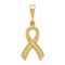 14k Yellow Gold Textured Awareness Pendant