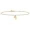 10k Yellow Gold Dolphin Charm Cable Link Anklet