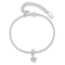 Sterling Silver Pink Cubic Zirconia Butterfly with 1.5-inch Extension Bracelet