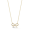 Rachel Zoe CZ Glitzy Bow Pendant Necklace in 14K Gold Over Sterling Silver