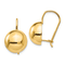 14K Yellow Gold Half Ball Dangle Earrings