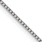 Rhodium Over 18K White Gold 0.7mm Solid Box 18 Inch Chain
