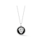 Rachel Zoe Black Agate CZ 3D Lion Head Medallion Necklace in Rhodium
Over Sterling Silver