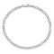 14K White Gold 3.0mm Flat Figaro Chain Bracelet
