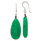 Sterling Silver Green Jadeite and Bronze Color Hematine Earrings