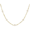 Cultured Freshwater Pearl Station Necklace In 18K Gold Over Sterling
Silver 24 Inch