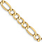 14k Yellow Gold 5.75mm Figaro Link 26 Inch Chain