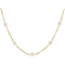 Freshwater Pearl Station Necklace In 18K Gold Over Sterling Silver 20 Inch