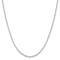 Sterling Silver 2.75mm Elongated Open Link Chain Necklace