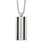 White Cubic Zirconia Stainless Steel Black IP-plated Men's Pendant With Chain