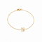10K Yellow Gold White Diamond N Initial Bracelet for Women with
Adjustable Chain, 0.06ctw