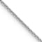 Rhodium Over 10k White Gold 0.9mm Solid Cable 18 Inch Chain